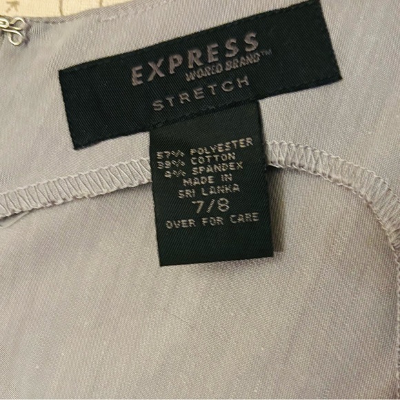 Express Cotton Blend Sleeveless Dress, A-Line, Cinched Bodice, Like New (8) - Picture 11 of 11